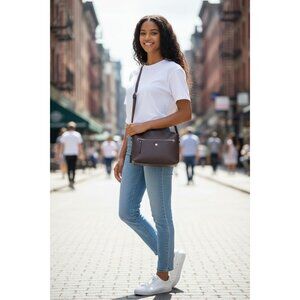 Lodis Downtown Dalia LAcXb CMT Italian Leather RFID Crossbody Bag